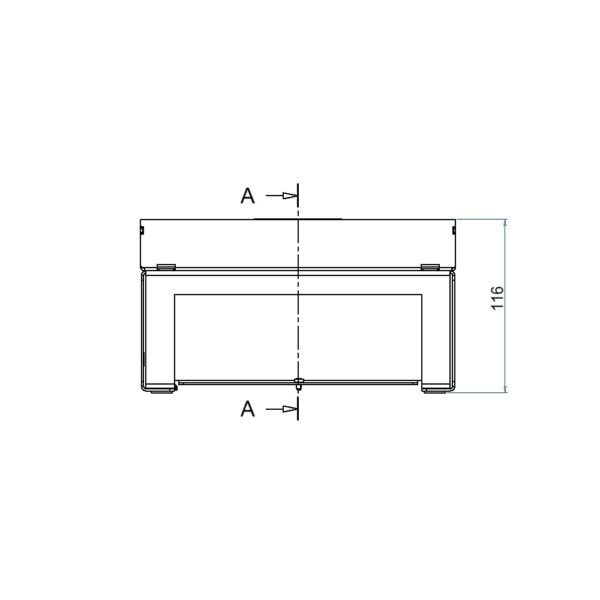 Produktbild UBD 212 301  -  Unterflur-Bodendose UBD 210 inkl. Deckel mit Kante, geschlossen, 30mm Vertiefung und 1 Schnurauslass